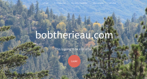 A lovely centered picture of bobtherieau.com.