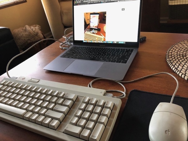 Macbook Air with an M0480 ADB keyboard and mouse