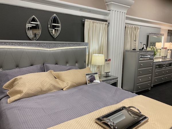 the shiniest bedroom set ever