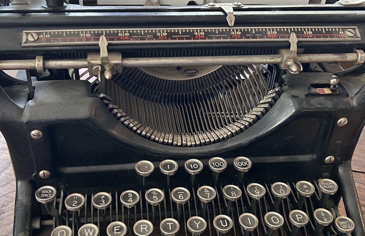 This old Remington is gonna take a lot of work to get working again. This picture is just a small part of its keys.