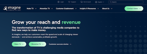 Imagine Communications website redesign